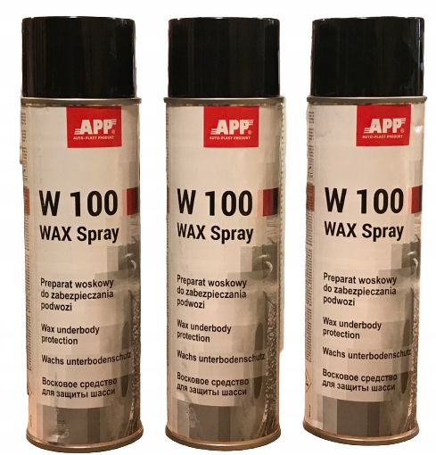 3x віск обслуговування шасі App-W100 спрей 500 мл
