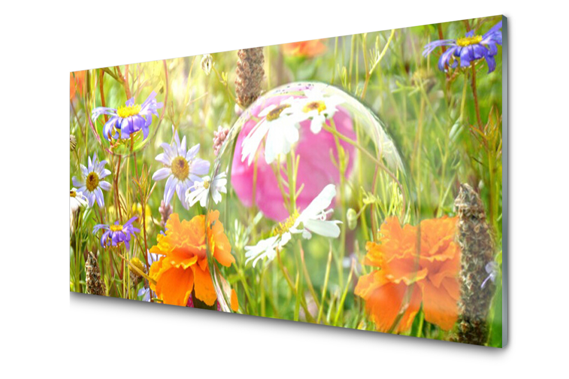 

Panel szklany dekor Kwiaty Roślina 120x60 + Klej