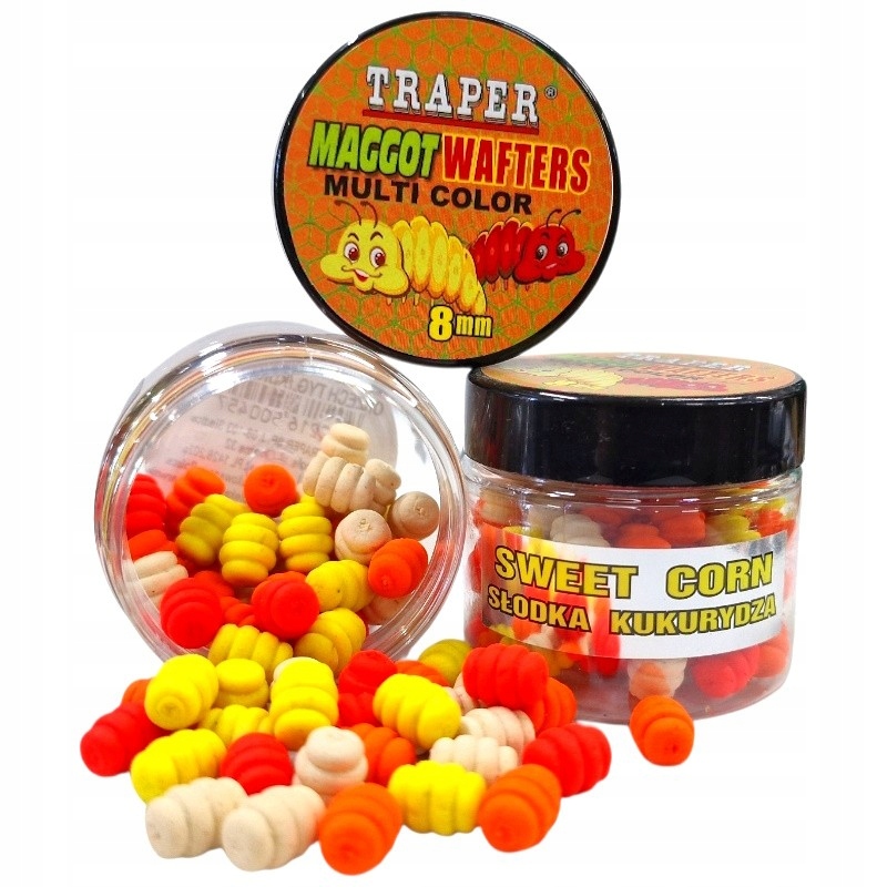 Wafters Traper Maggot Method Feeder Multi Color 8mm 25g Słodka Kukurydza