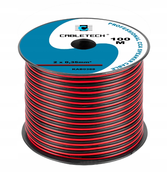 Kabel Głośnikowy, Przewód, Taśma LED 2x0,50 100 m Lutowanie Ledów Meble