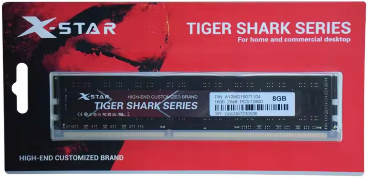 Pamięć Ram X-Star Tiger DDR3 8GB 1,5v PC3 1600MHz do Pc komp. stacjonarny