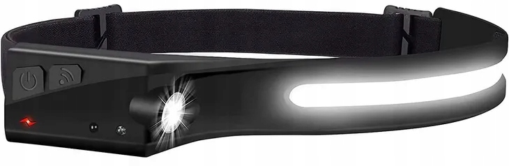 MOCNA Latarka Czołowa NA GŁOWĘ Czujnik Ruchu LED Model HEADLAMP