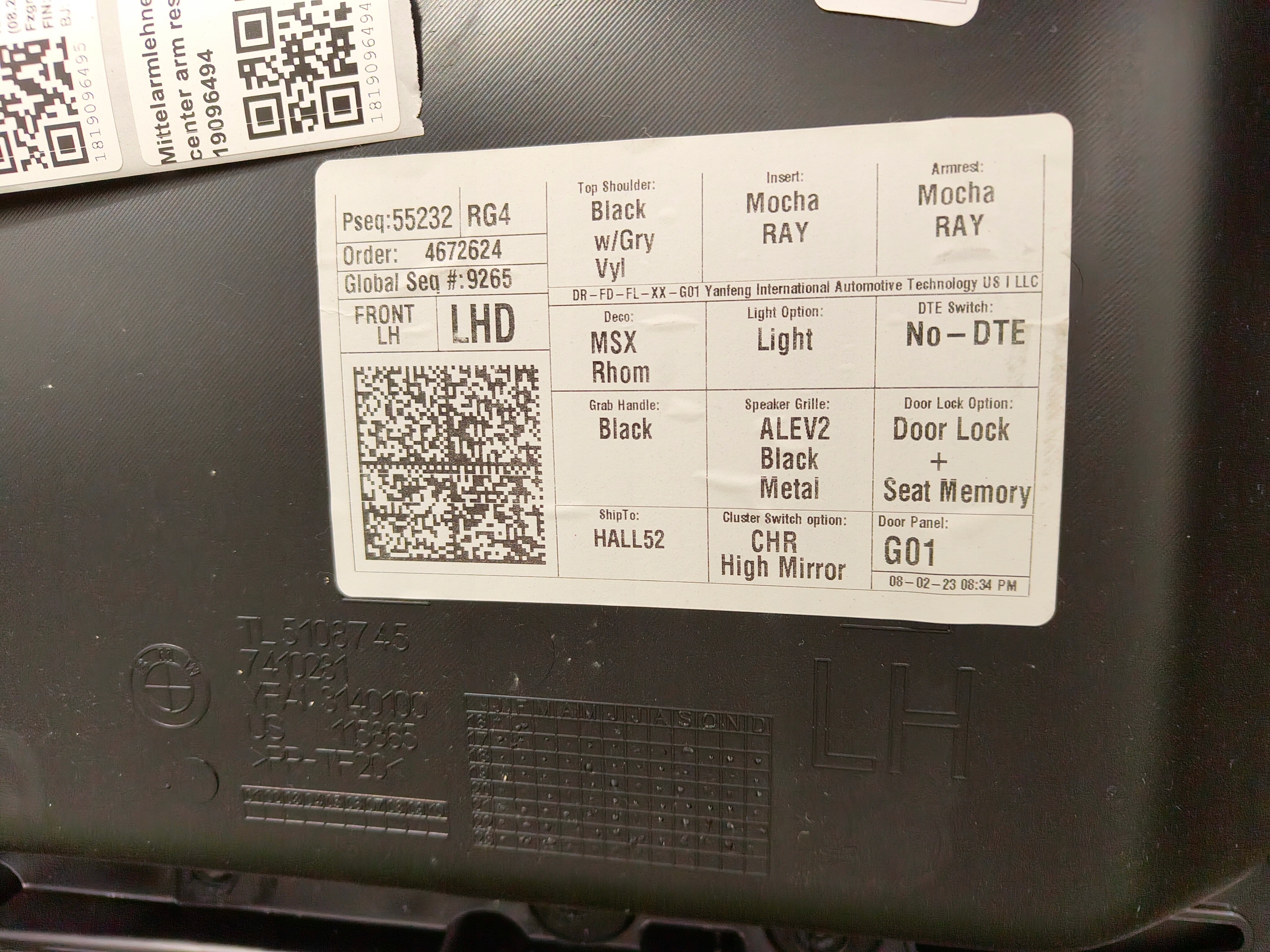 BMW X3 G01 mitte verkleidung Sitze TUNEL Sitz Seiten Leder