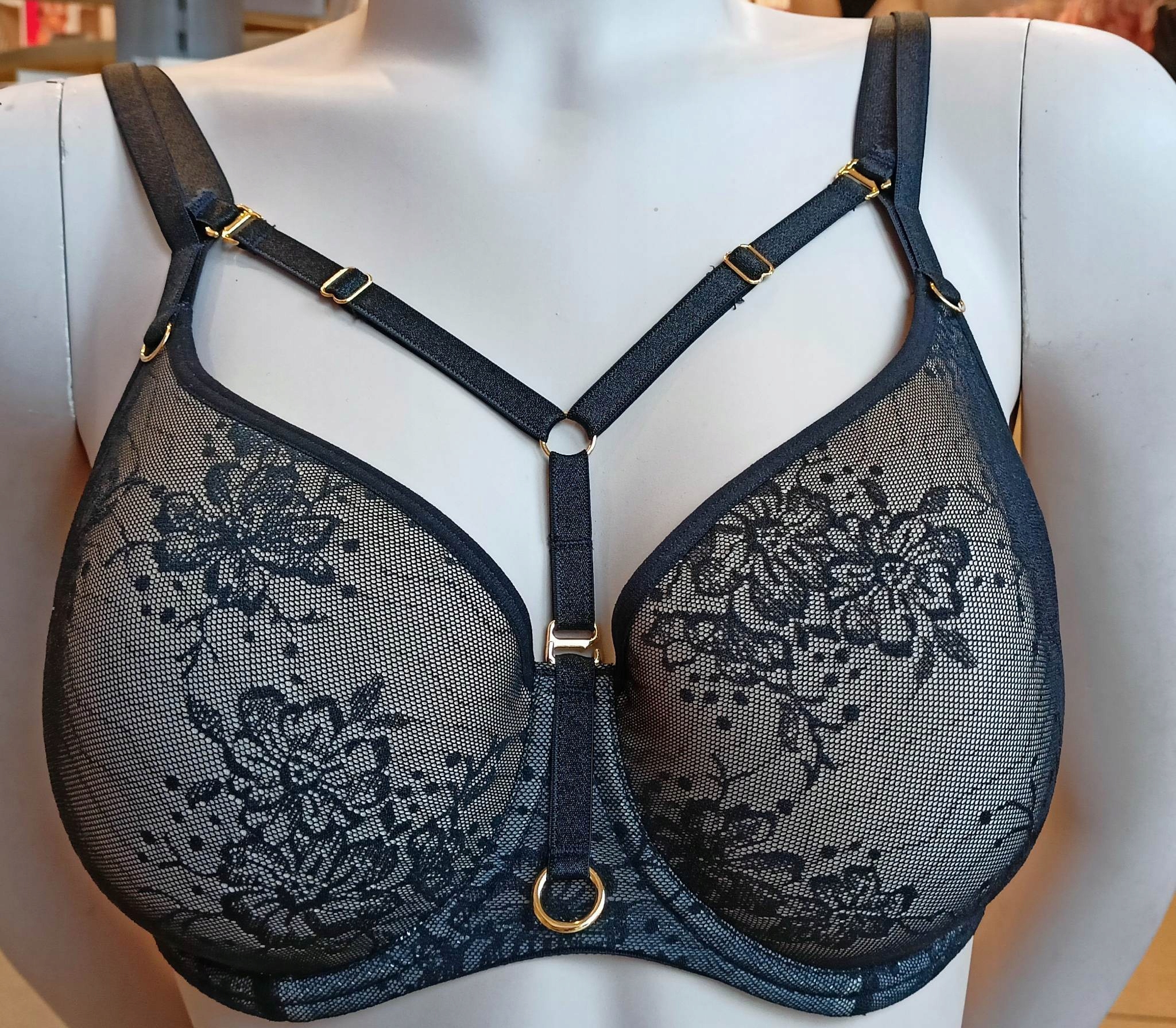 Biustonosz LEMAX Romantica - spacer czarny 70G EAN (GTIN) 5907655327634