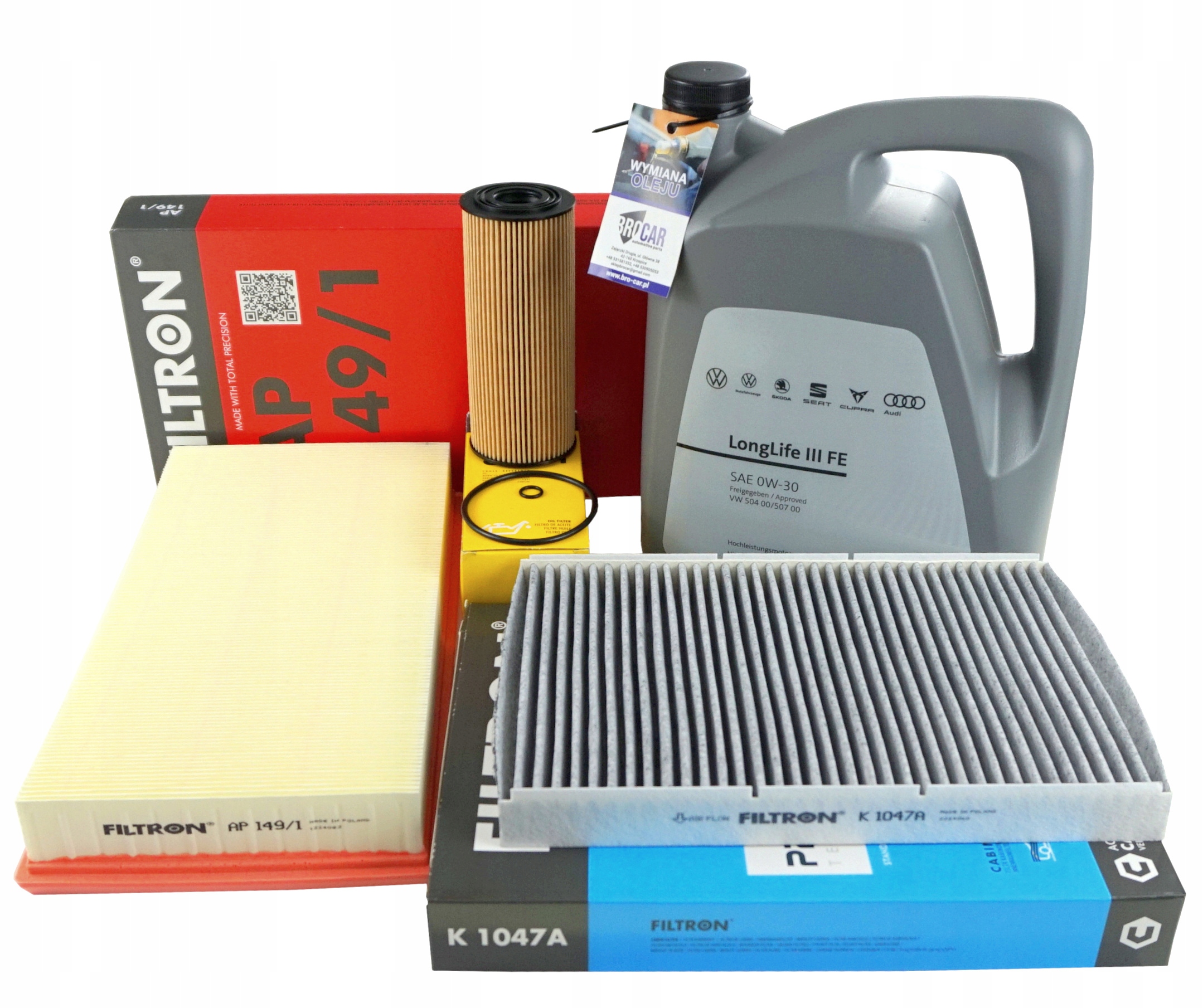 OE640/1 K1047A - КОМПЛЕКТ ФИЛЬТРОВ + МАСЛО 0W30 SKODA OCTAVIA И 1.9 TDI