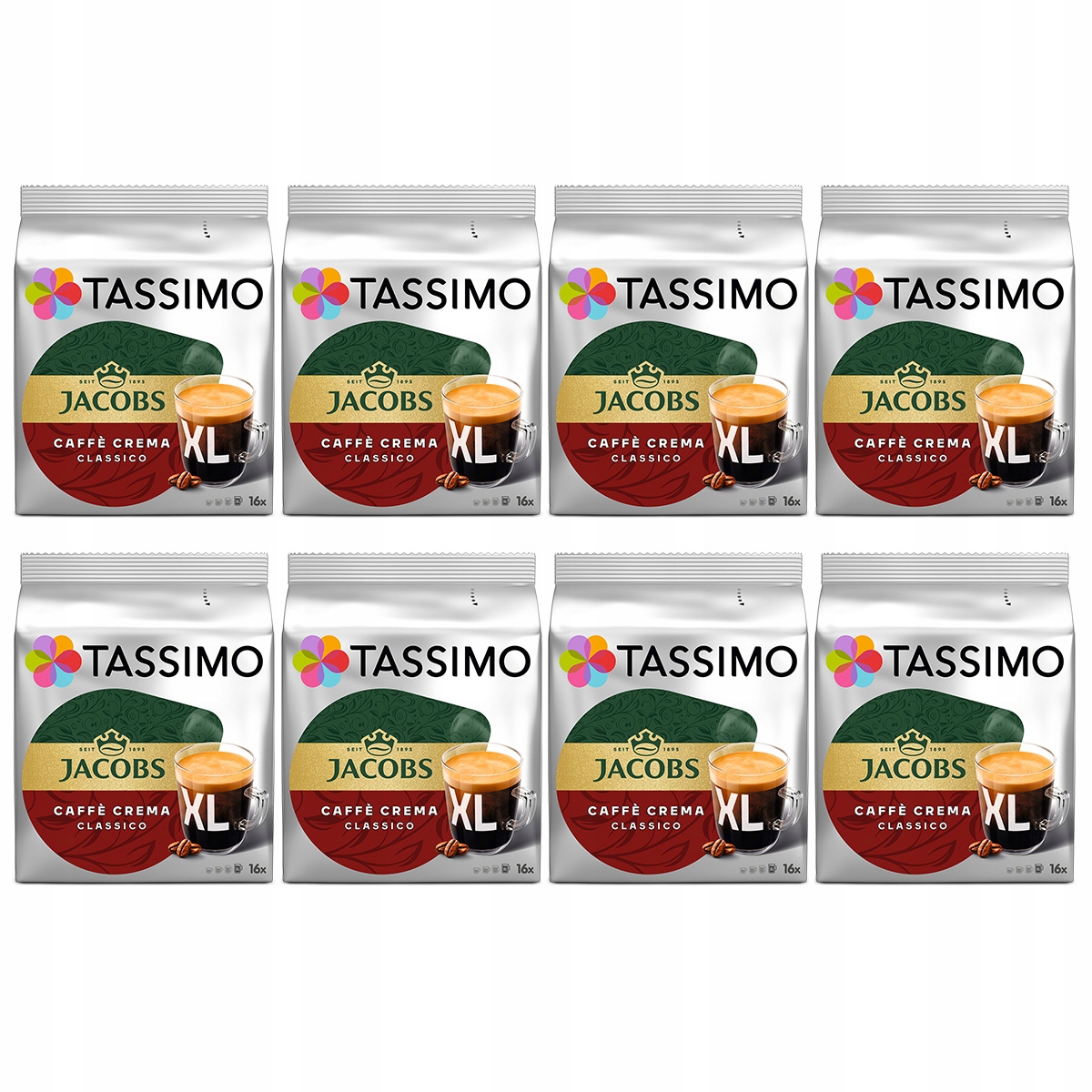 Kapsułki Tassimo Jacobs Caffe Crema Classico 8 op.[128 kawy] 7+1 Gratis!