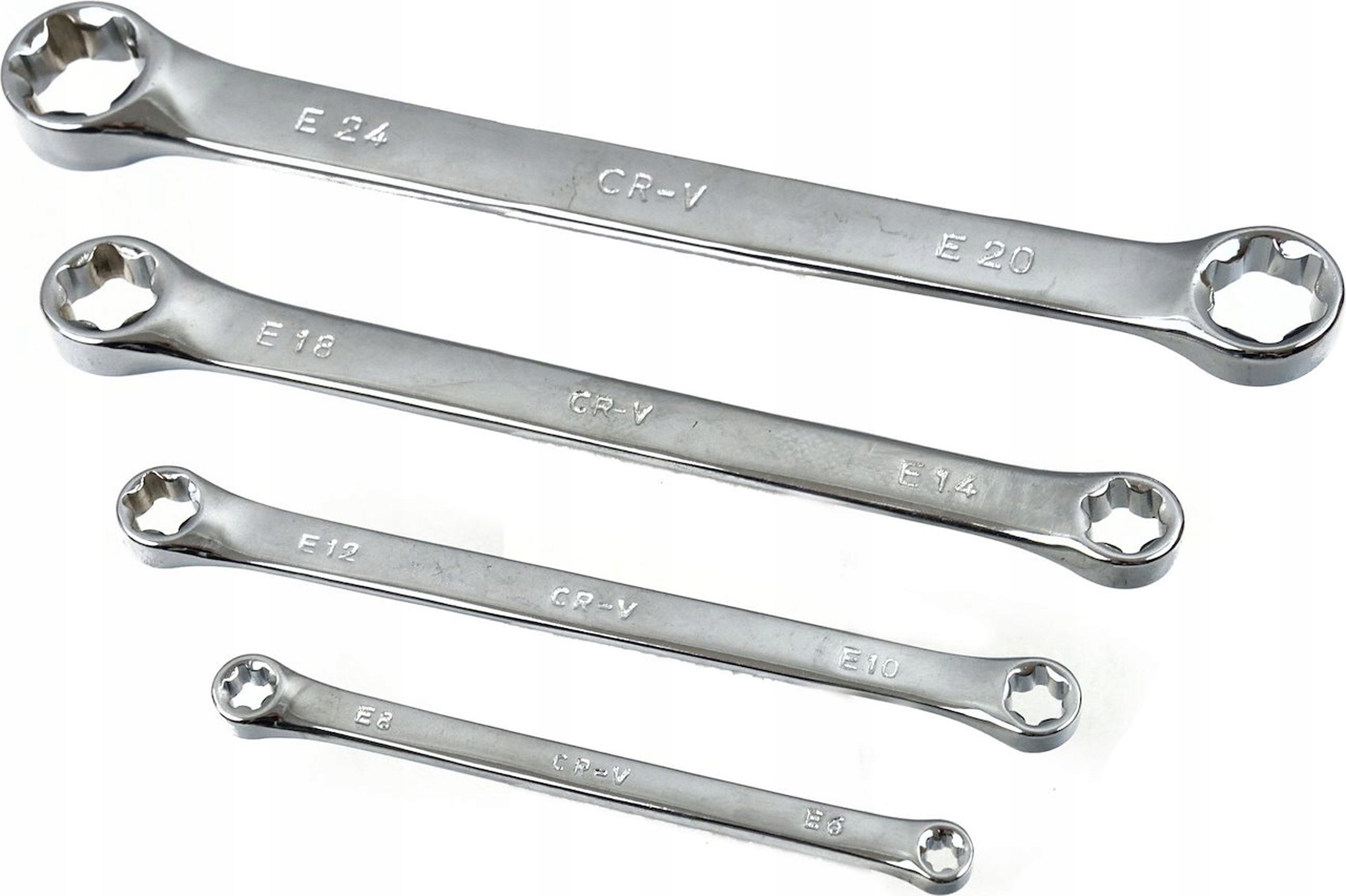 Geko Klucze oczkowe Torx 4el. E6-E24 CrV zestaw z pokrowcem