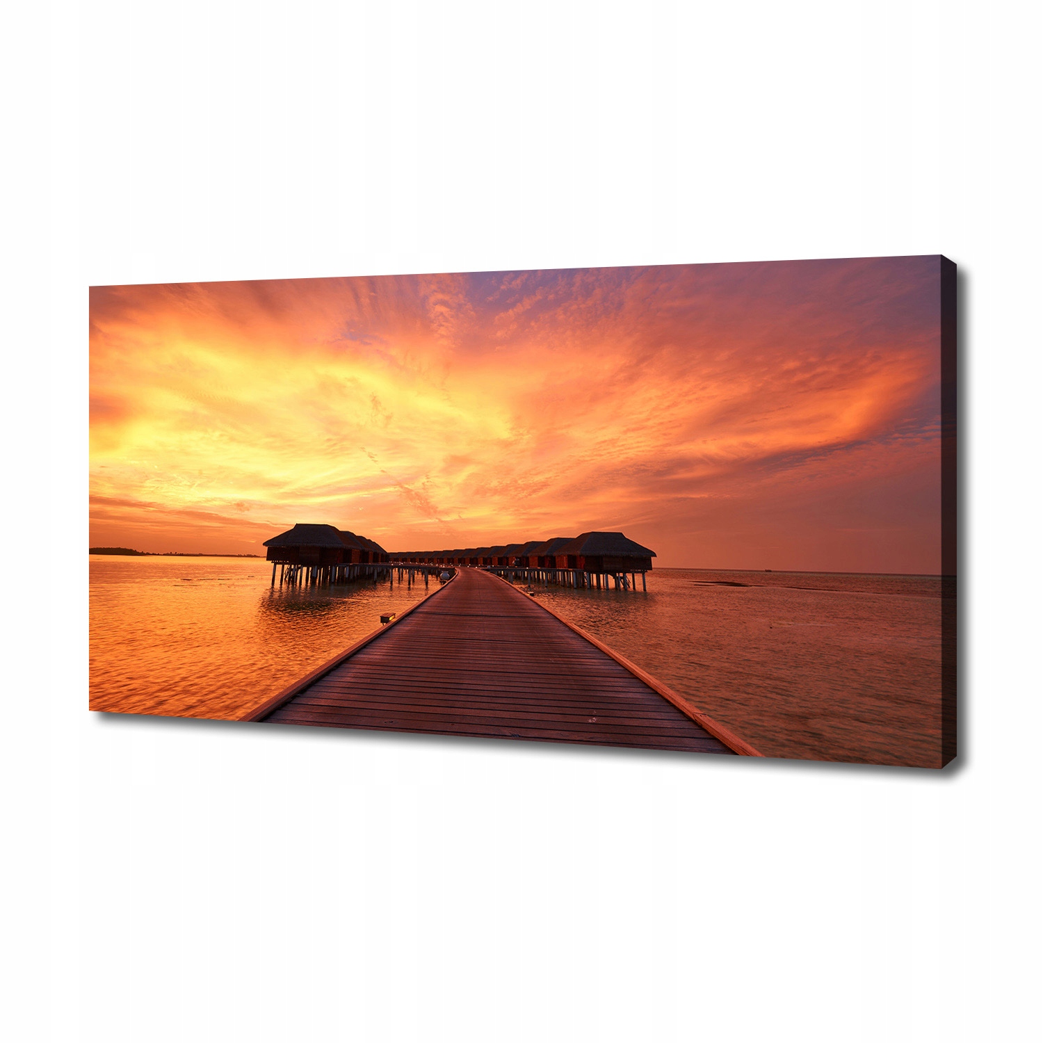 

Foto obraz na płótnie Bungalowy Malediwy 140x70 cm