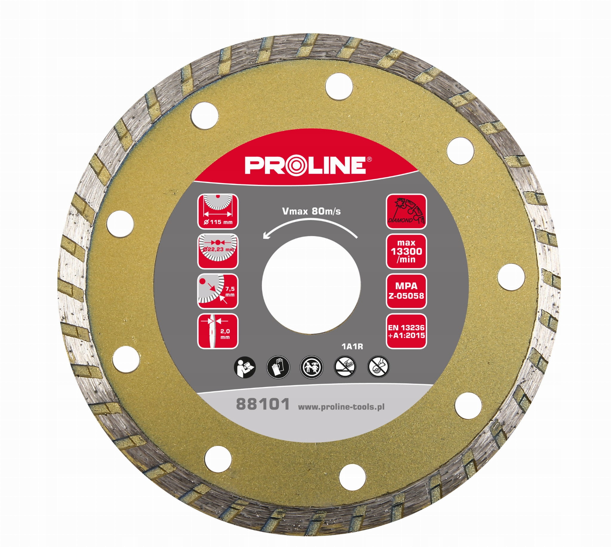 

Proline Tarcza diamentowa Turbo 180x2.7x7.5x22.2mm