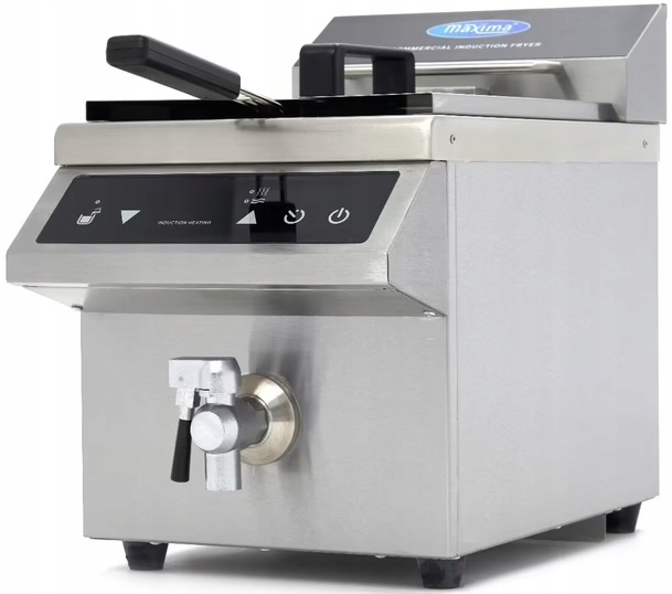 Frytkownica indukcyjna gastronomiczna z kranem 8L 3500W Maxima 09371090
