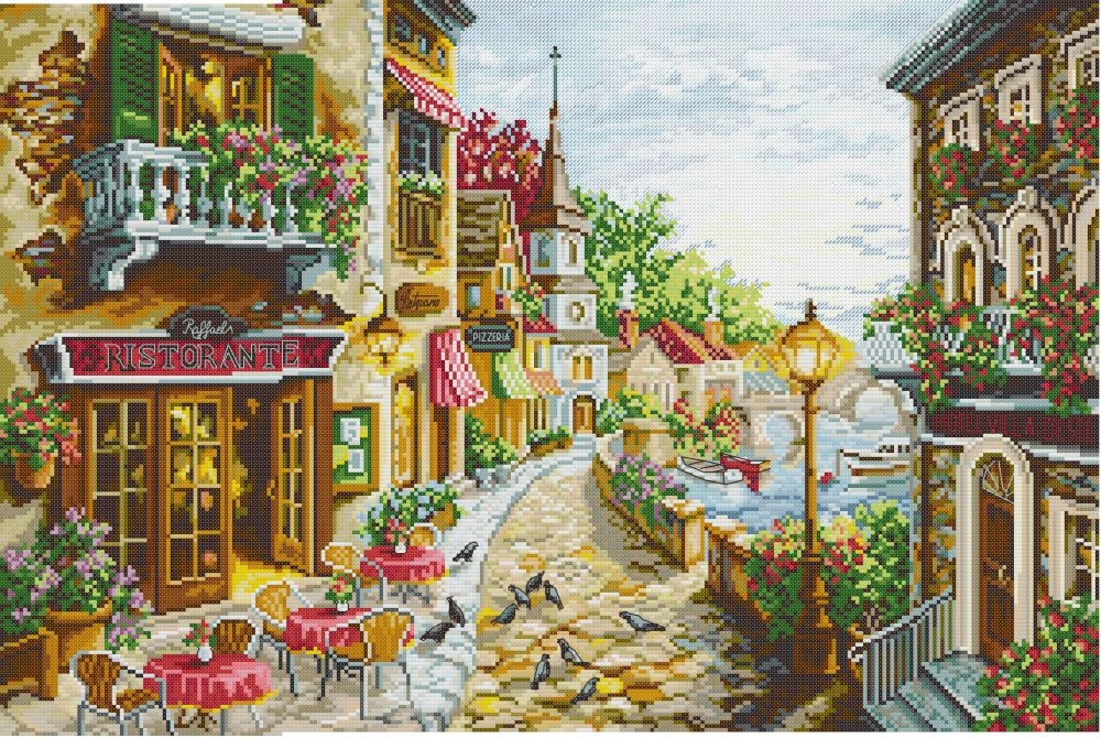 Kanva s potiskem Novinka potisk na jemné kanivě 16ct, vyšívací sadaKa