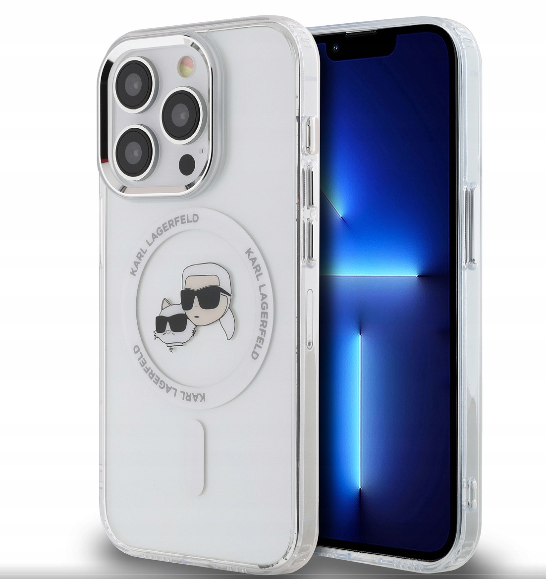 Karl Lagerfeld KLHMP14LHLSKCH iPhone 14 Pro 6.1" bílý/bílý hardcase IML M