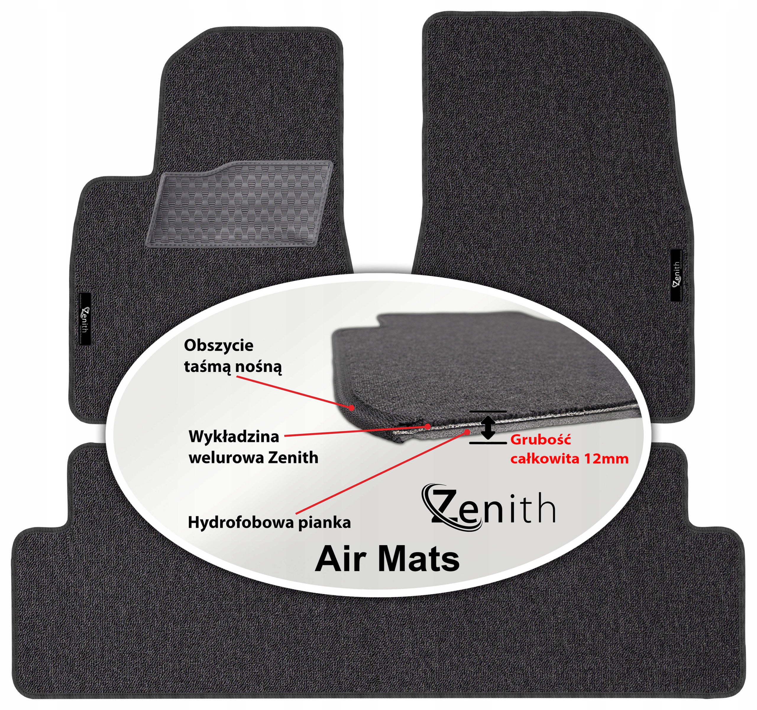 Tesla 3 2017 – Velúrové koberčeky do auta Zenith Air Mats
