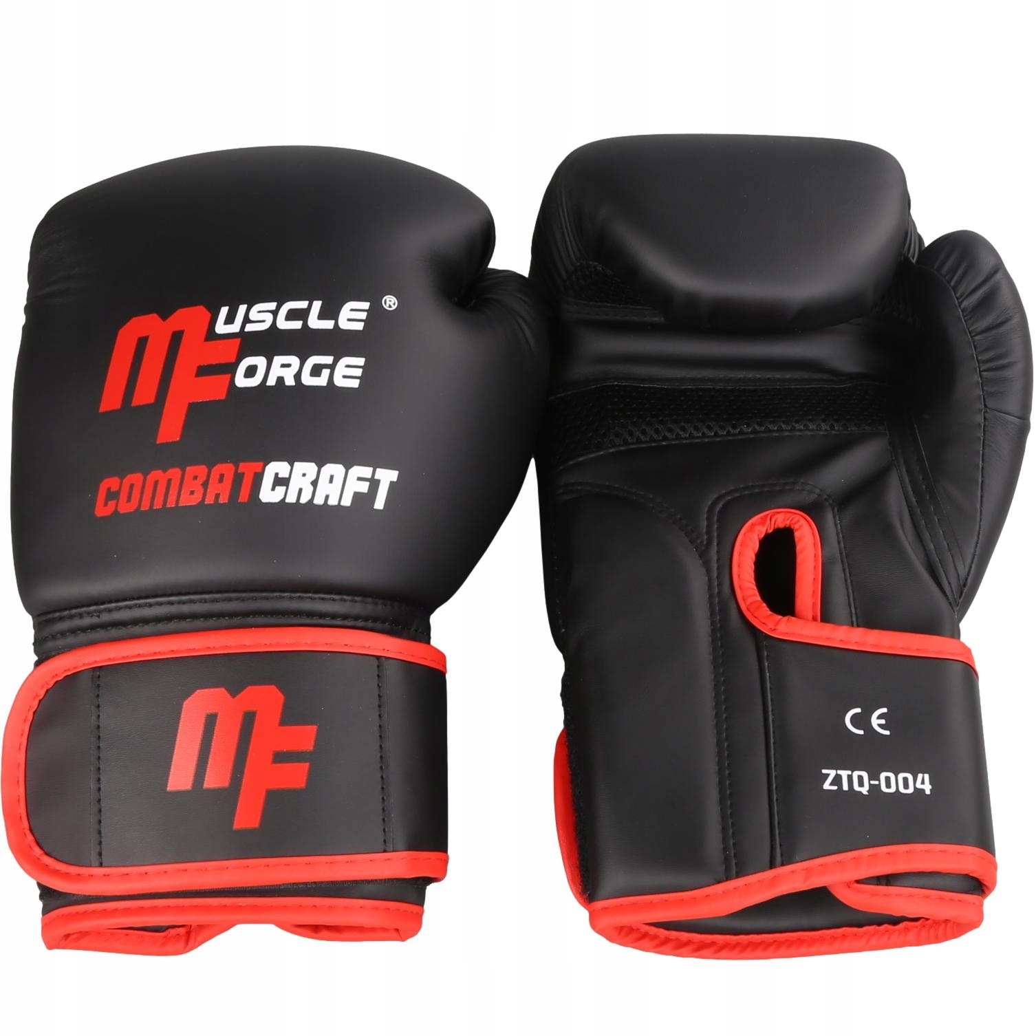 RĘKAWICE BOKSERSKIE 10 oz SPARINGOWE TRENINGOWE CZARNE MATOWE BOKS NA WOREK Model Rękawice bokserskie 10oz MuscleForge CombatCraft