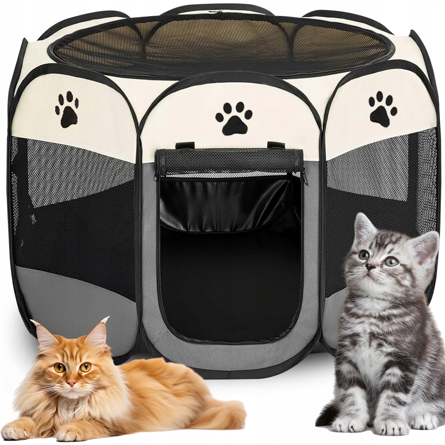 Levně Kotec Pro Zvířata Psa Kočku Králíka Do Domácnosti, Skládací, Voděodolná 74X74X43 CM