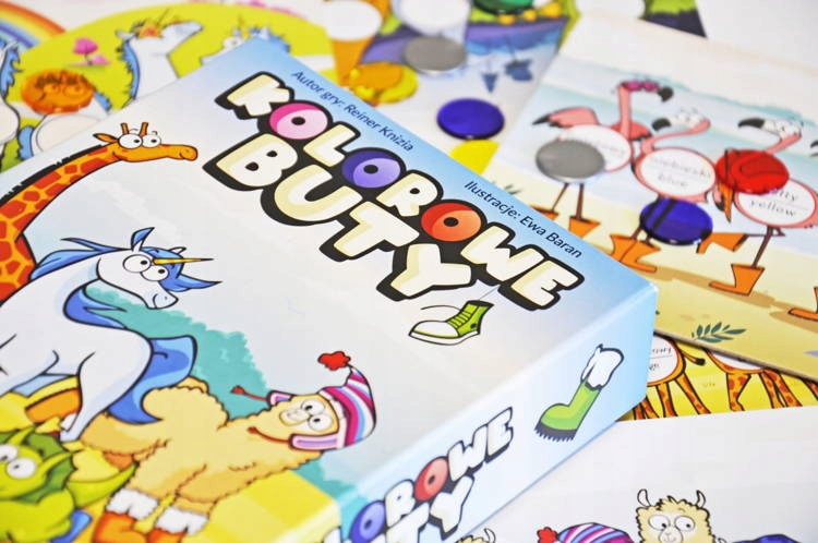 Gra Edu KOLOROWE BUTY Łączenie Kolorów ANGIELSKI Typ Podstawa