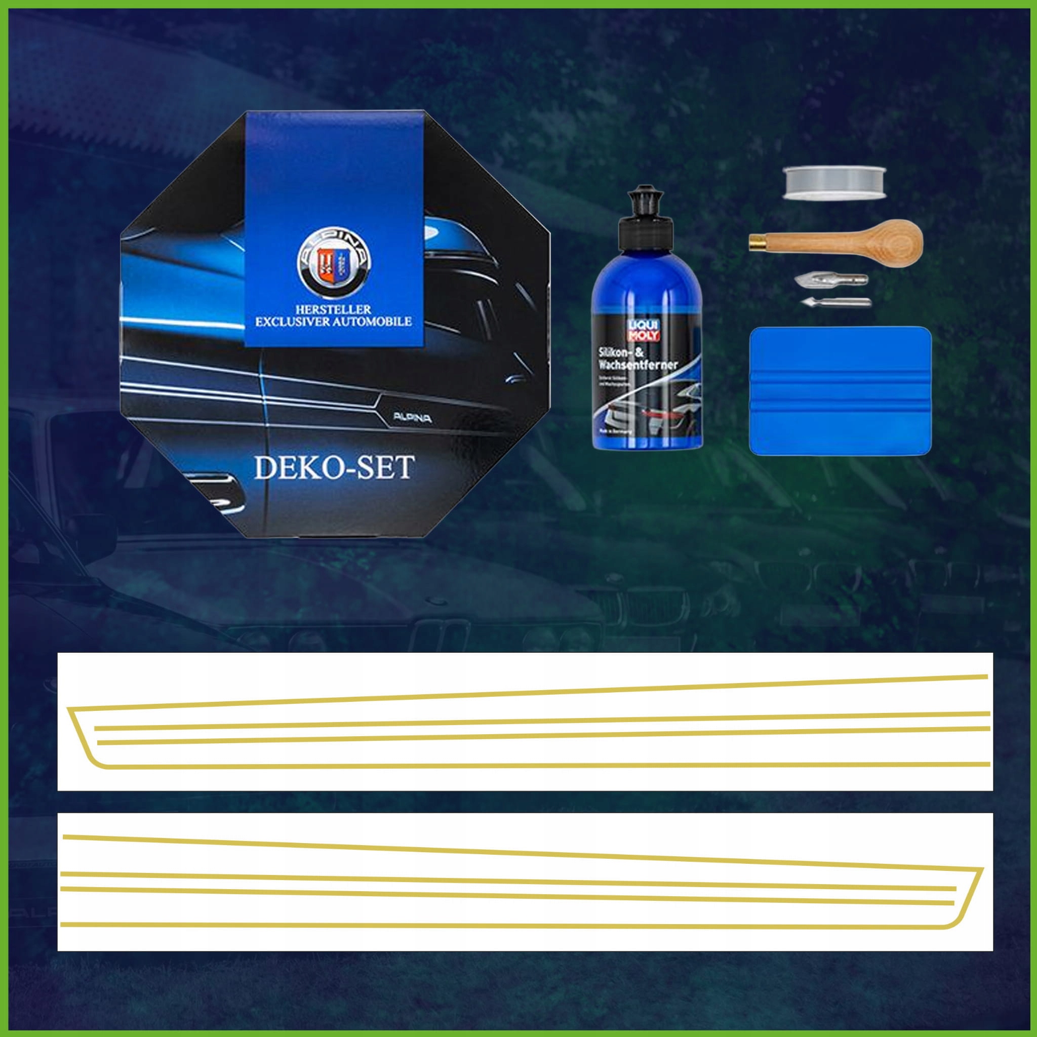 Zlatý set Alpina – pre predný spojler Bmw série 5 G30/G31