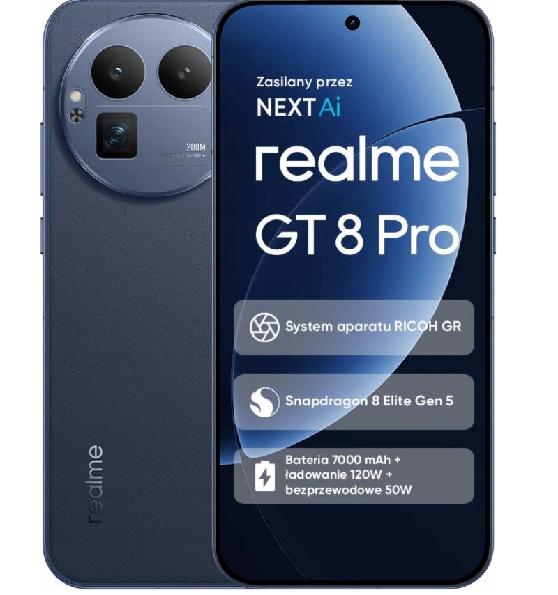 Telefon Realme Gt 8 Pro 5G 16 Gb Ram 512 Gb, Dual Sim, modrý