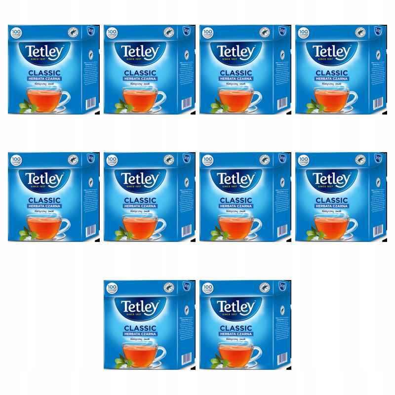 Herbata Tetley Classic Czarna 100 torebek x 1,5g X10