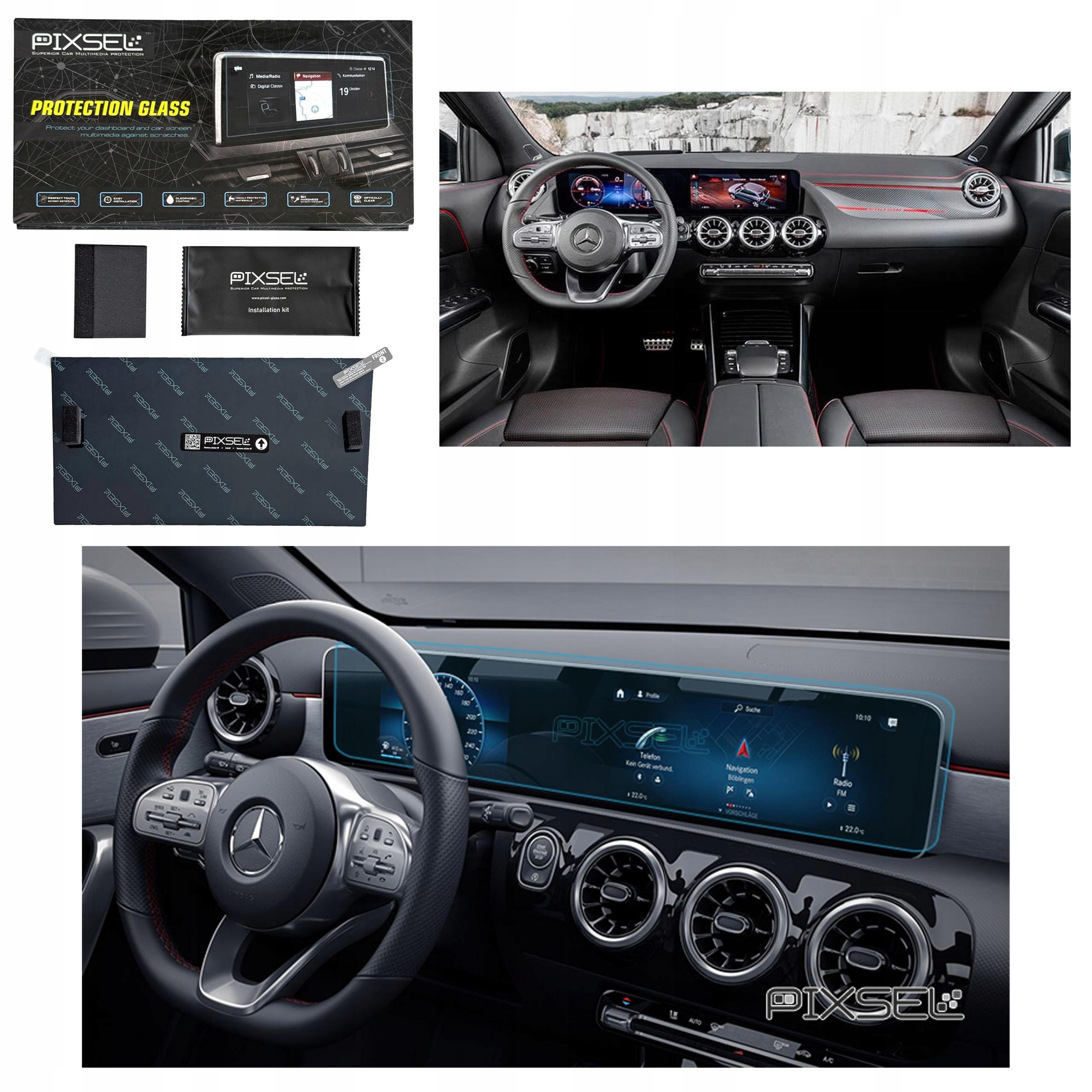 Antyodciskowe Matowe Szkło Ochronne Mercedes Benz GLA-CLASS-24.7“ 2019-