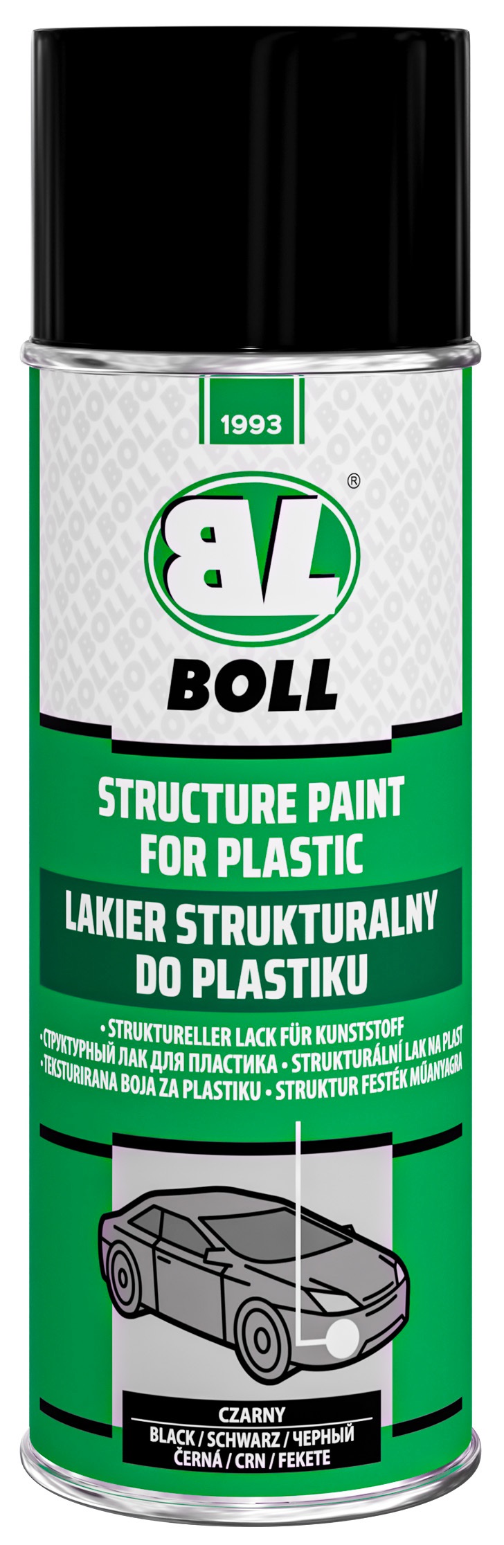 Boll Lakier strukturalny do plastiku 400ml Czarny