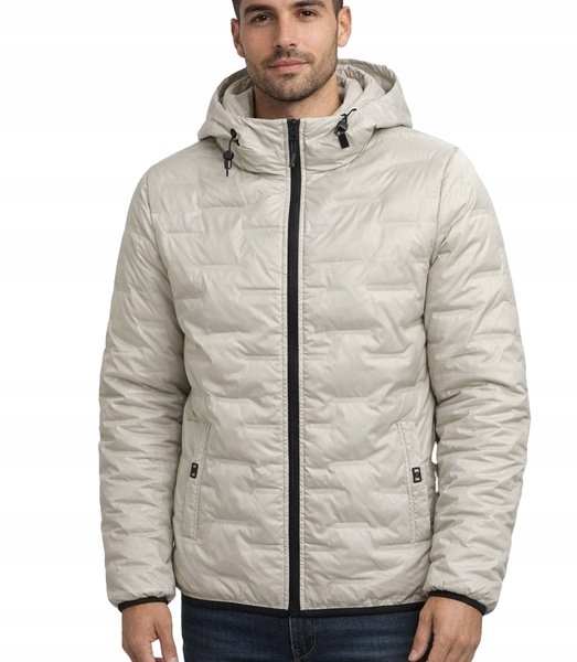 Pánská jarní prošívaná s kapucí XXL