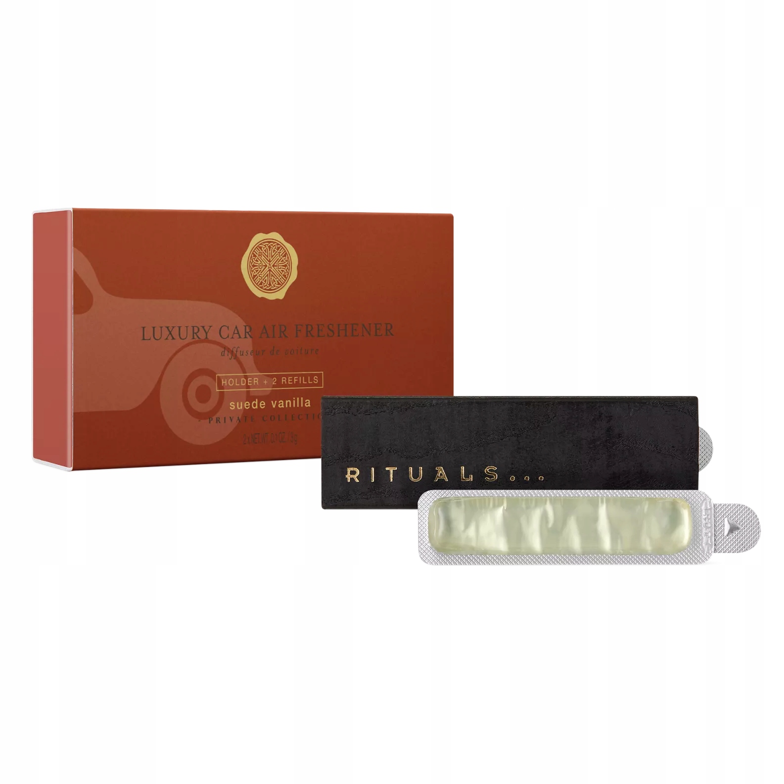 Rituals Zapach do Samochodu Suede Vanilla , 2x3g drewniane etui