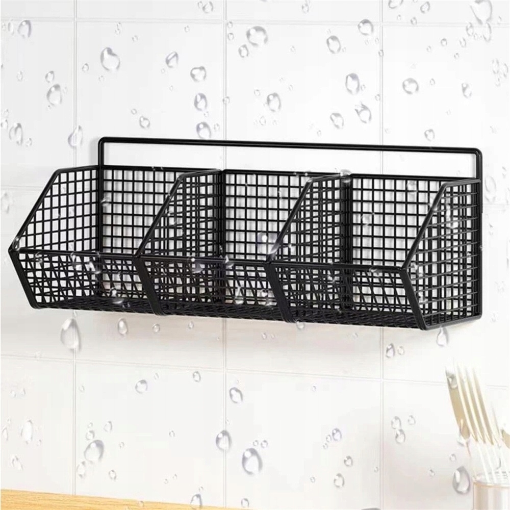 2 X Úložný Koš Z Kovového Drátu, Nástěnný Držák, Organizér