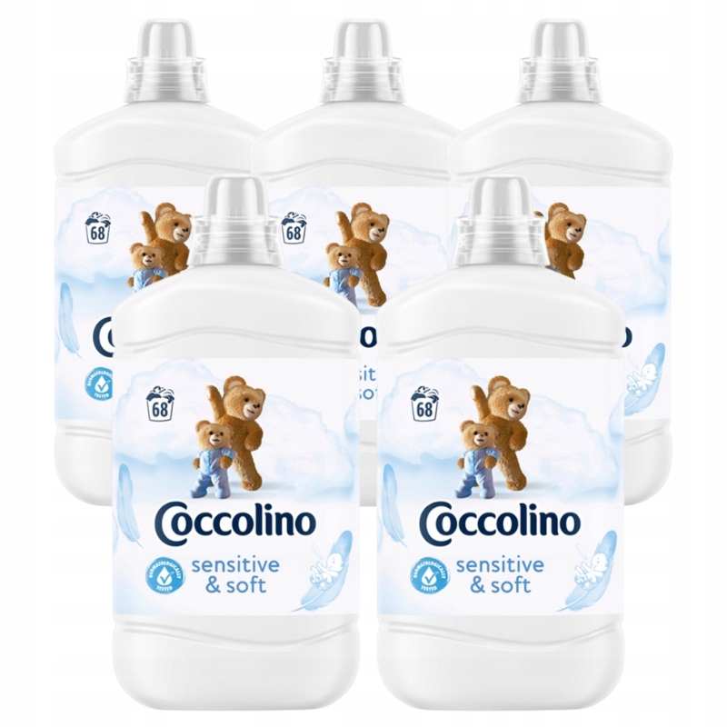Levně Coccolino tekutá aviváž Sensitive & Soft 5 x 1700 ml