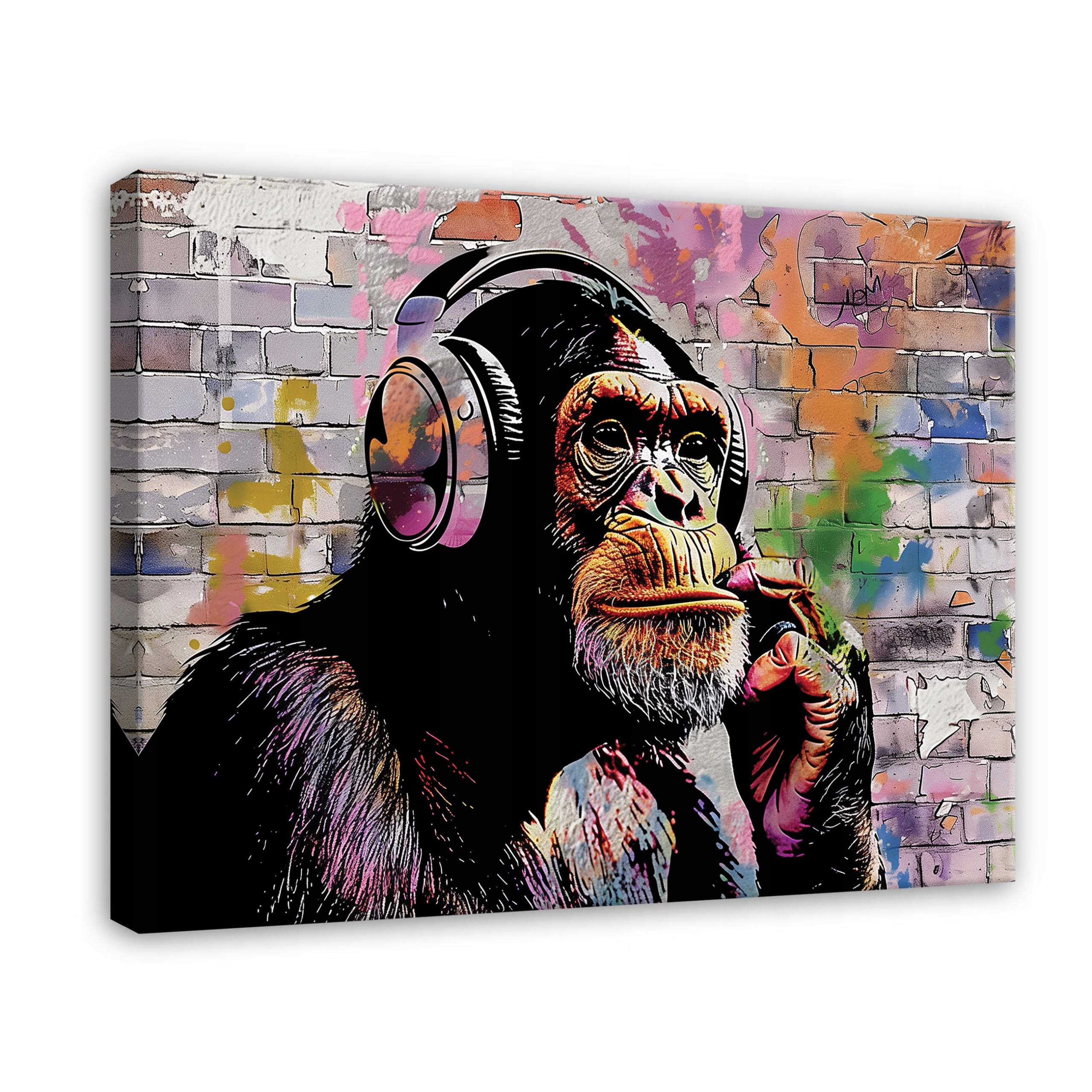 Obraz Banksy Opice Graffiti Street Art Moderní Na Plátně Stěna 100x70