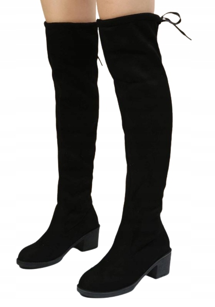 DAMSKIE BUTY KOZAKI MUSZKIETERKI CZARNE 37,5 1VYB