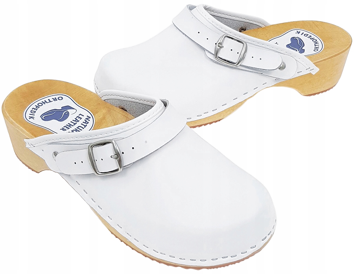 Chodaki Klamra Pełne Drewniaki Trepy Medyczne *36*