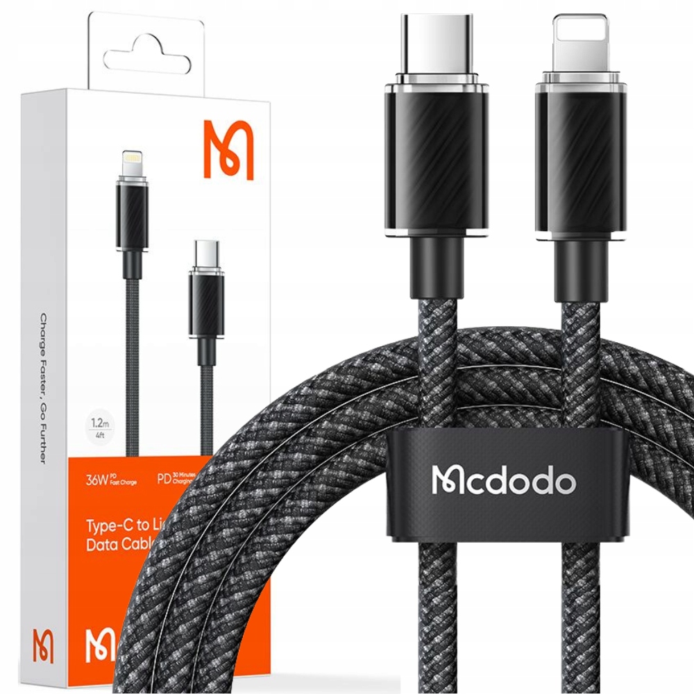 McDodo Kabel Usb-c do Lightning 1m do iPhone 11/12/13/14 Pro czarny
