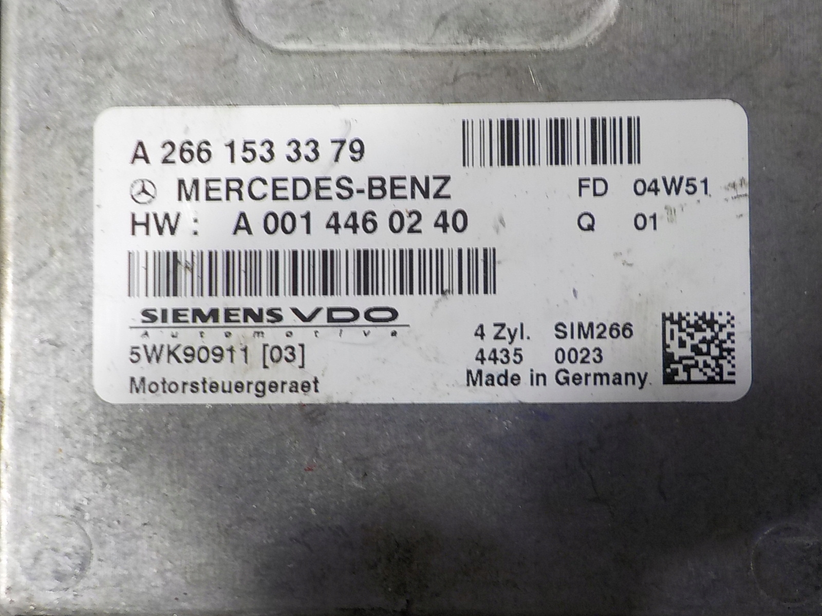 MERCEDES computer control unit A2661533379 5WK90911
