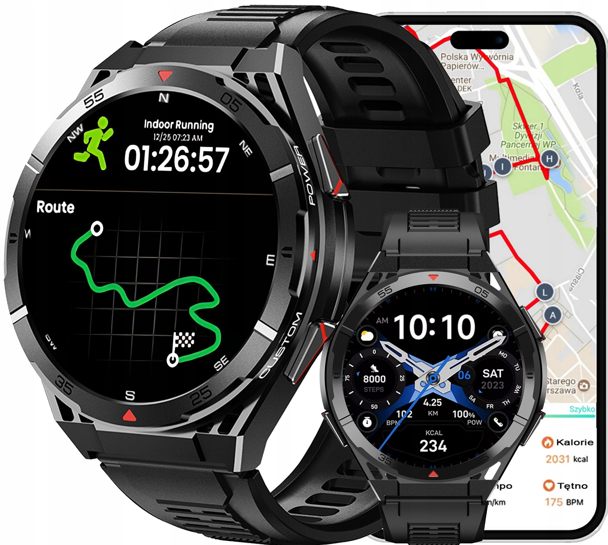 Pánské hodinky Chytré Hodinky Rbn s Gps Kompasem Barometrem Rozhovory Baterie 480