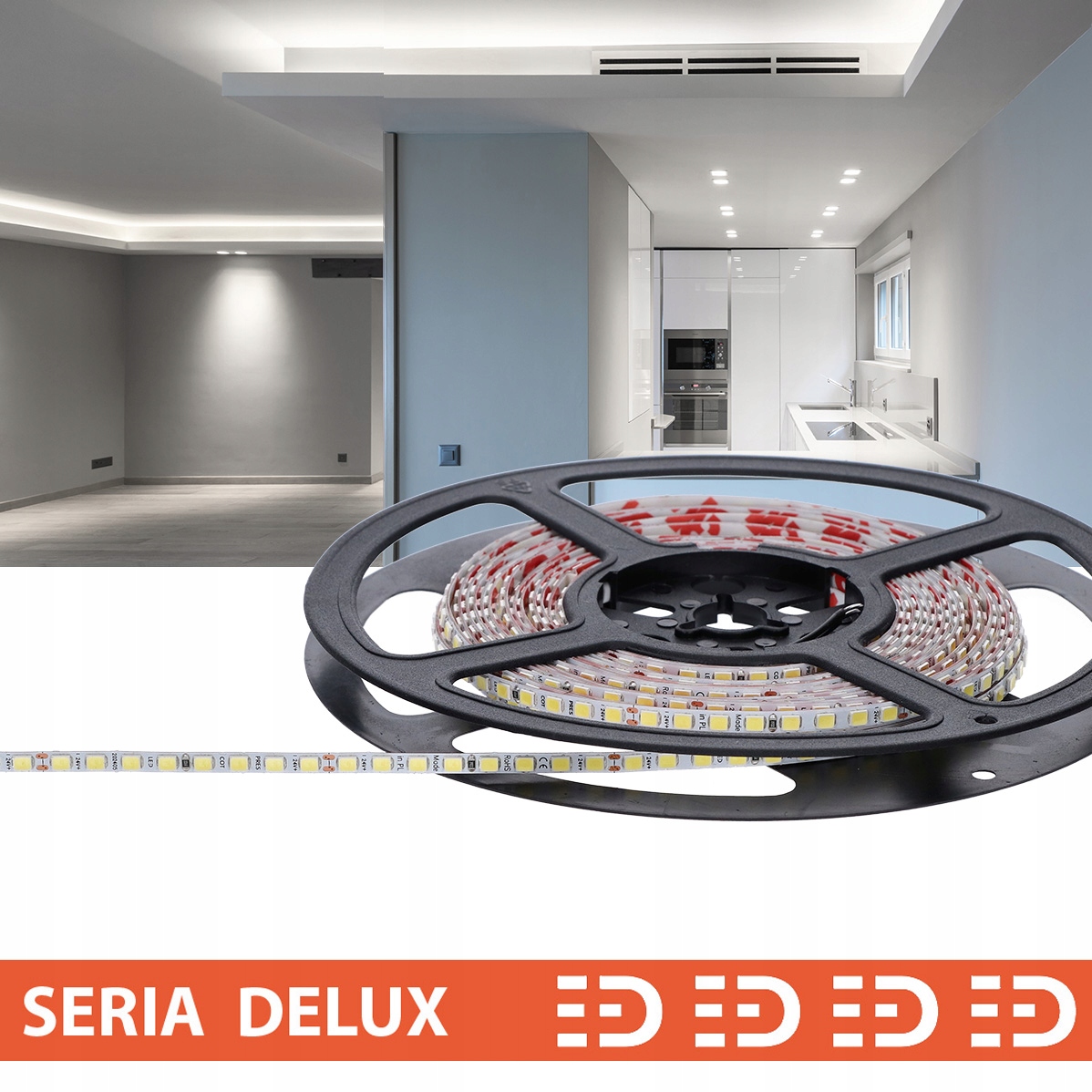 Led pásik 4mm|Studená biela|24V|160 LED/m|1100lm/m|10m|7 rokov záruka