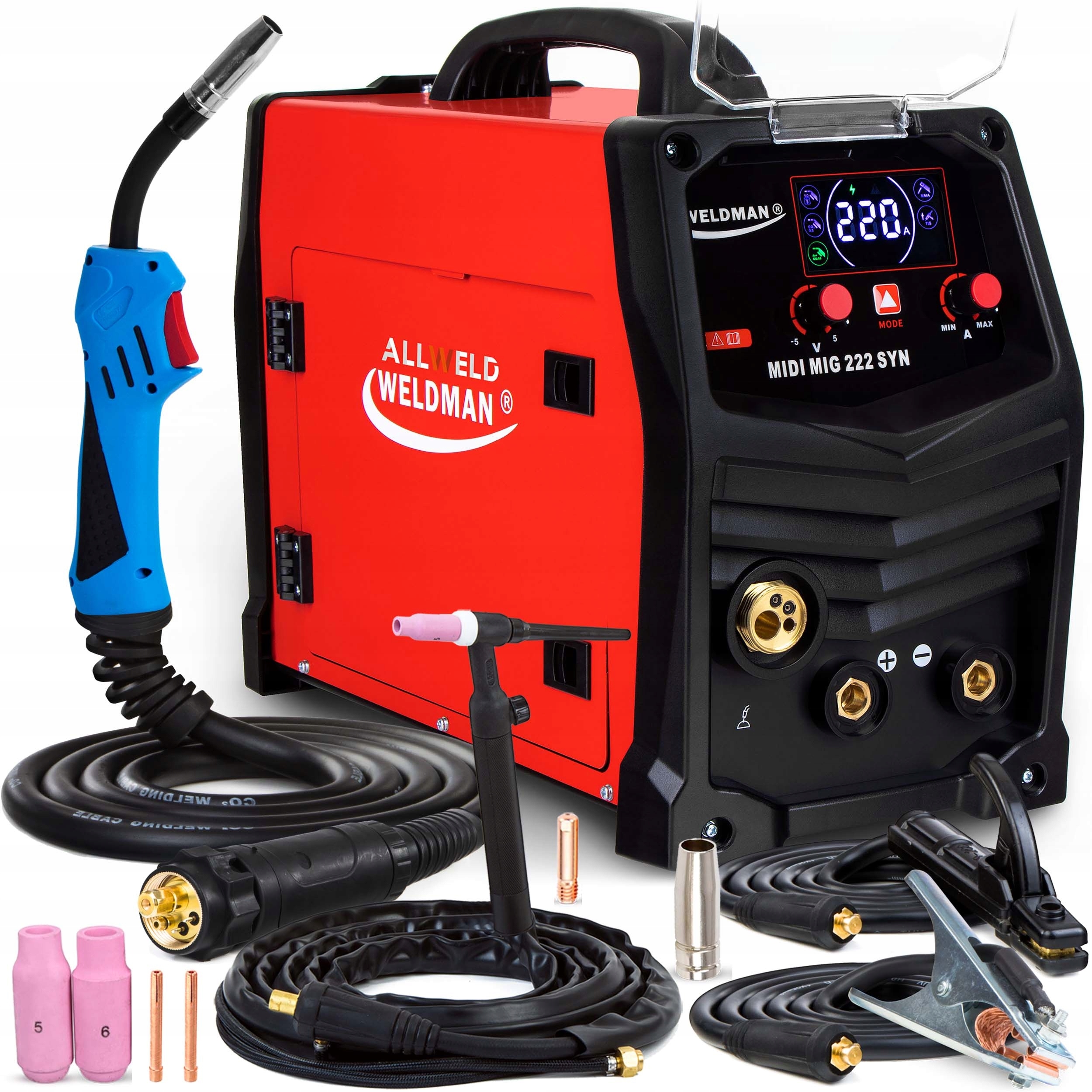 СВАРОЧНЫЙ АППАРАТ WELDMAN MIG MAG MMA TIG АЛЮМИНИЕВЫЙ ФЛЮС