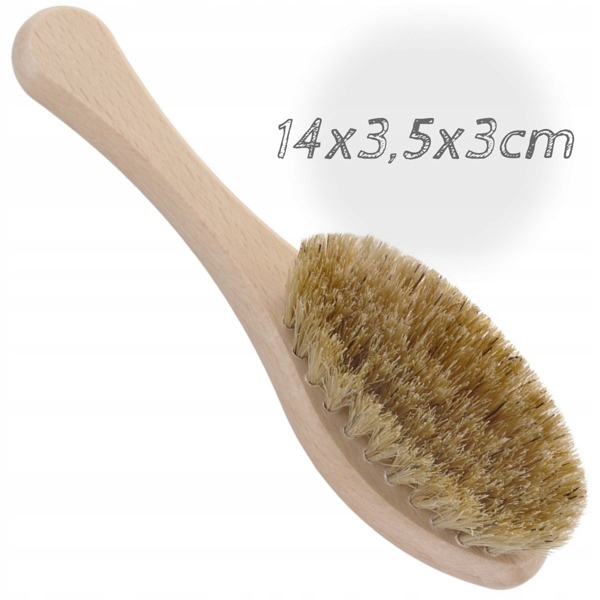 BOCIOLAND SZCZOTKA NA CIEMIENIUCHĘ DLA NIEMOWLĄT 100% NATURALNA SZCZECINA Materiał włosia tworzywo naturalne