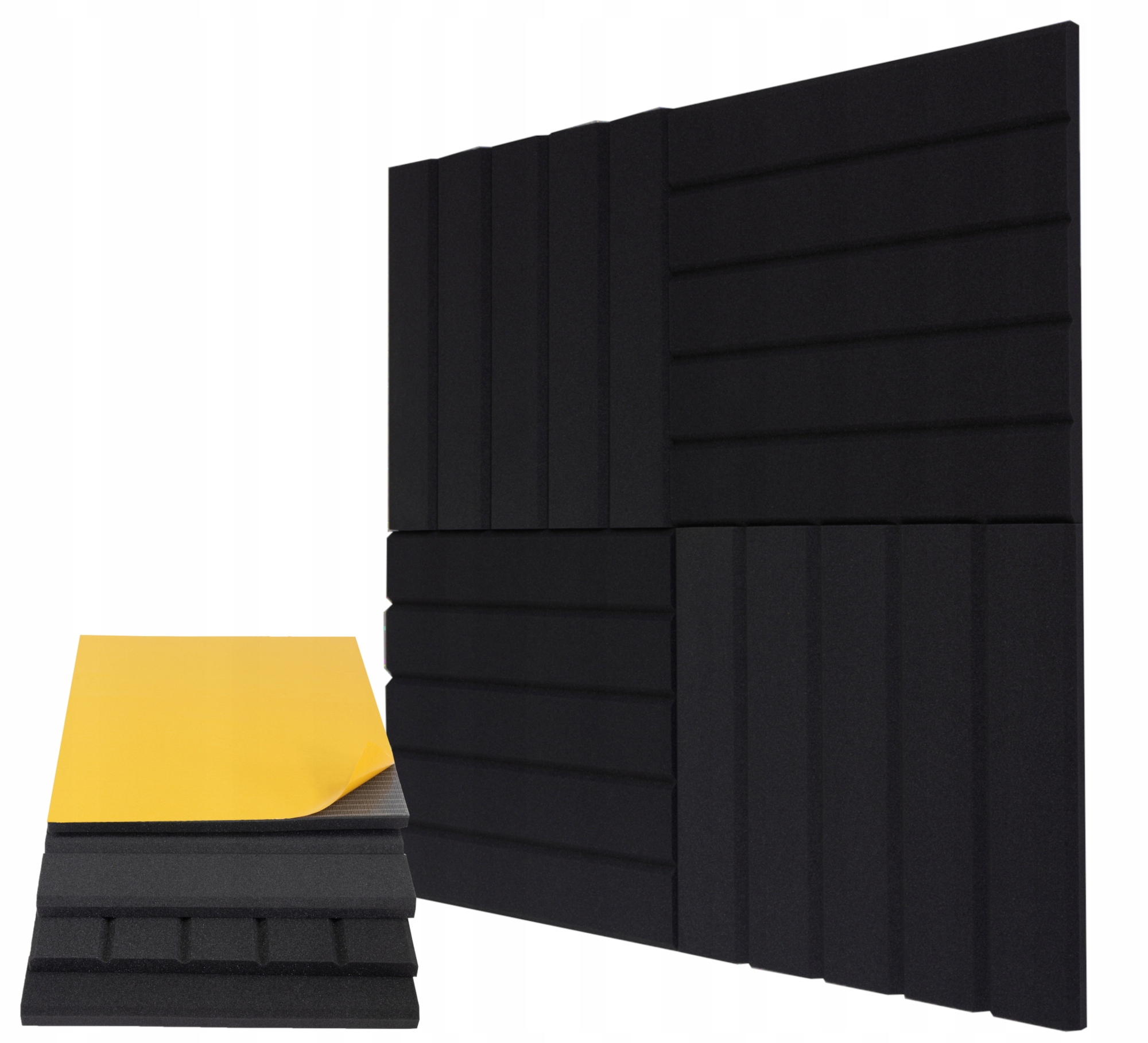 Sada akustických a dekorativních panelů, sada 4ks SAMOLEPÍCÍch lamel