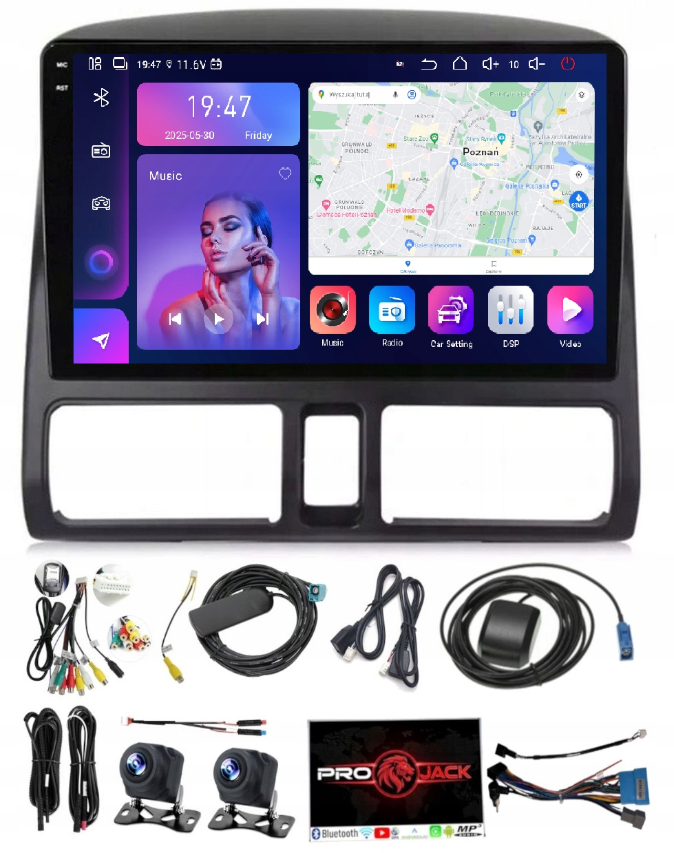 Rádio Navigácia Honda Crv 2002-2006 Carplay Android Auto 8/256GB Sim