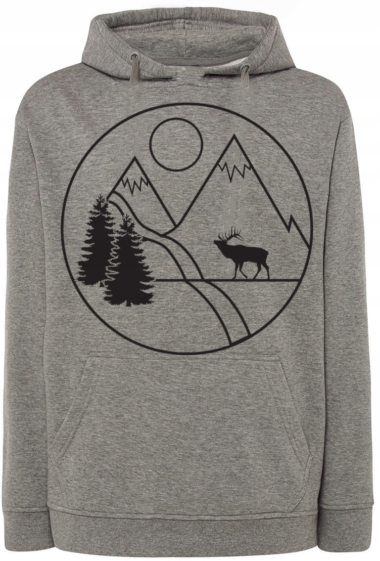 Pánská mikina s pěkným potiskem Jelen Hory r.XL