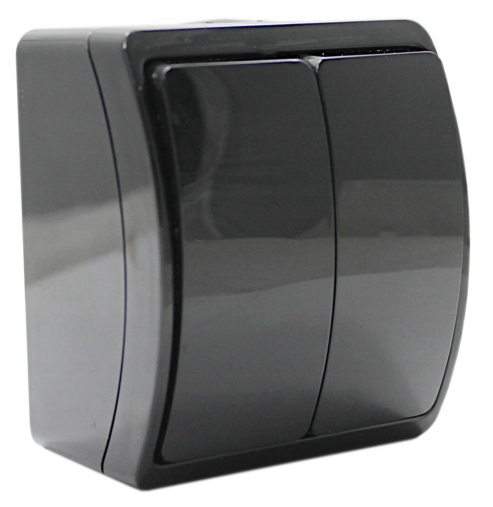 

Włącznik Podwójny Hermetyczny IP44 Łącznik Czarny