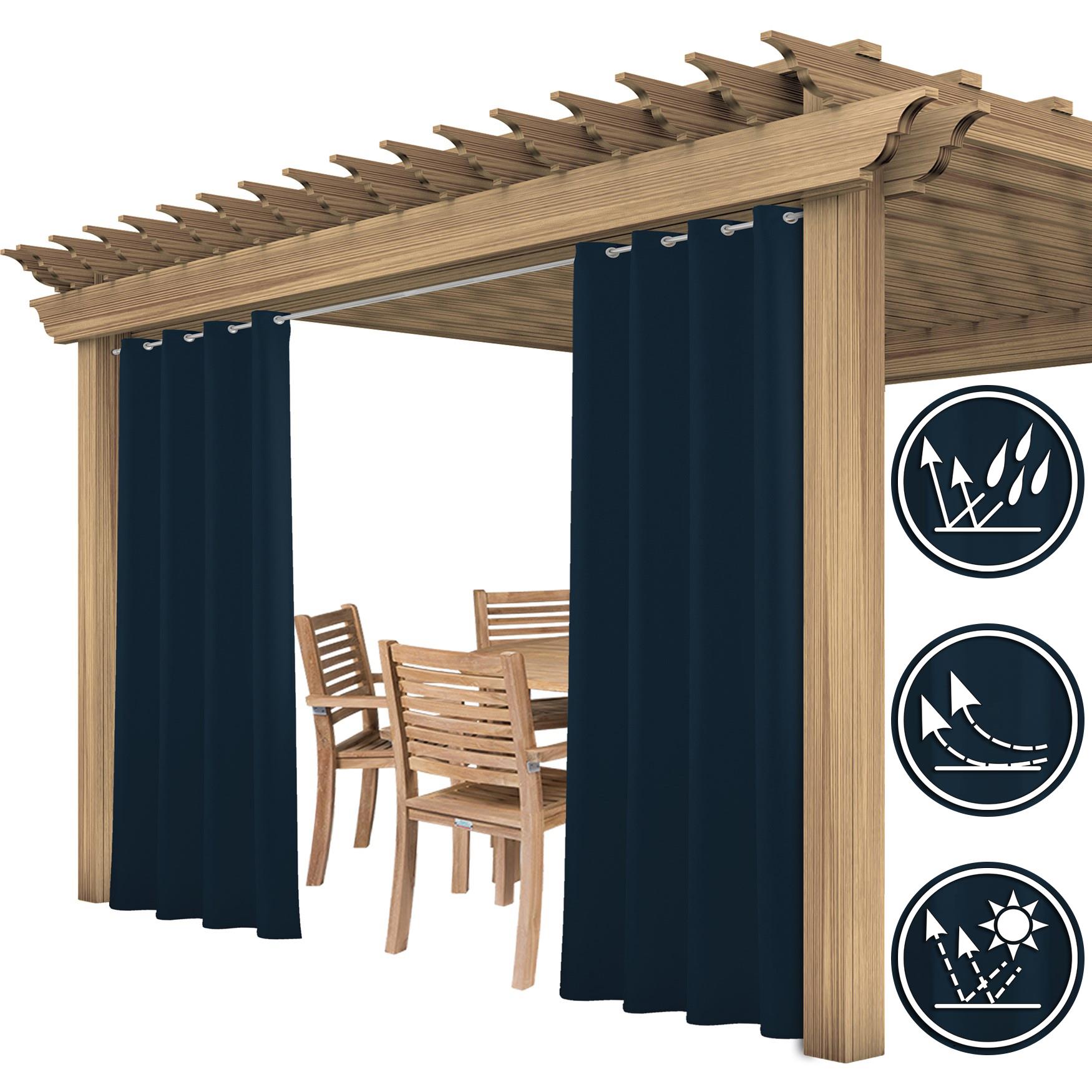 ZASŁONY OGRODOWE 155x180 WODOODPORNE ZASŁONA NA TARAS DO ALTANY PRZELOTKI