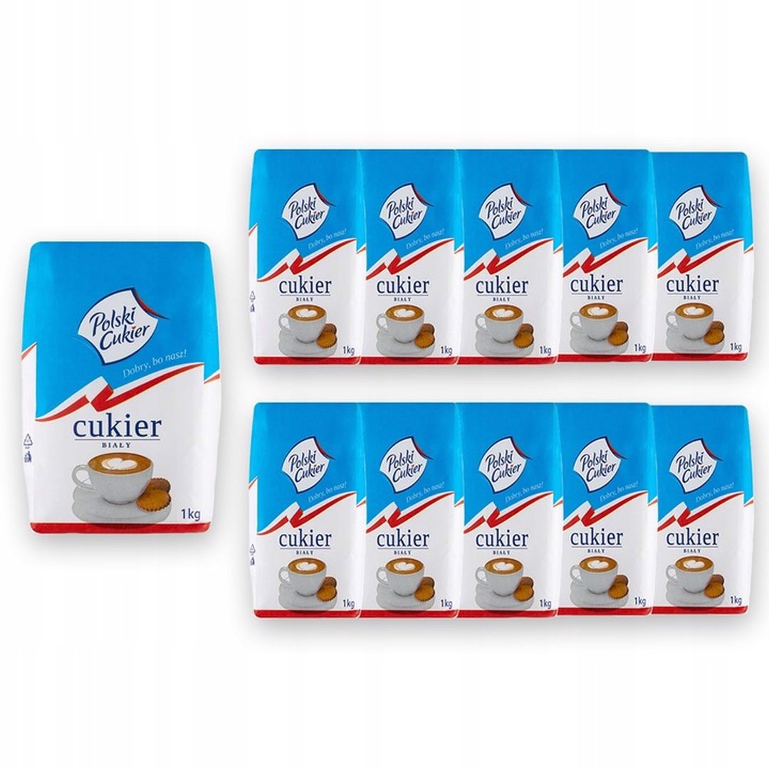 Levně Polský Cukr Bílý Cukr 1 kg x 10 kusů
