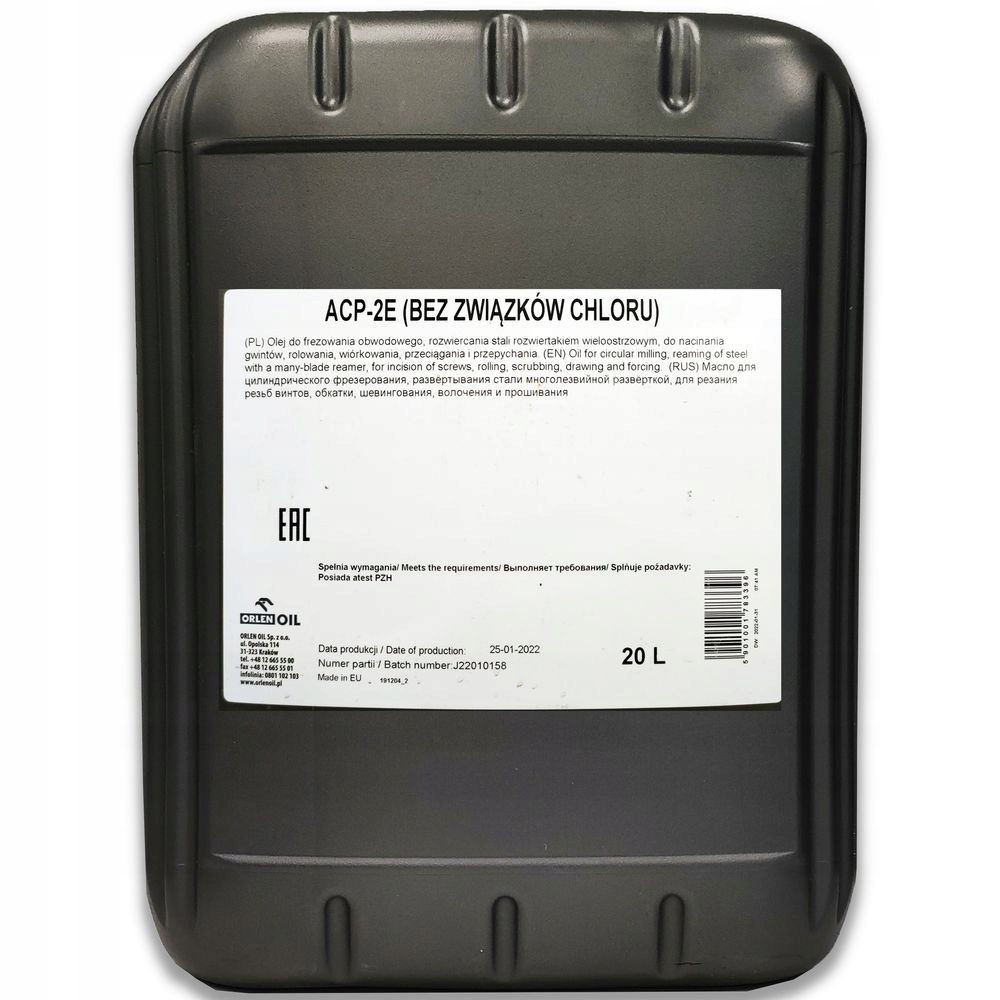 OLEJ DO OBRÓBKI ORLEN ACP 2E 20L