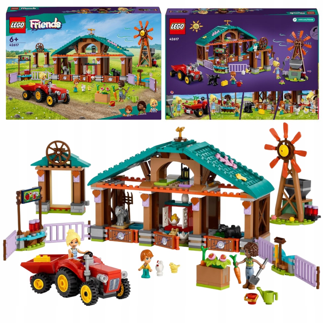 Lego Friends 42617 Farma Traktor Větrný mlýn Zvířata Figurky příslušenství