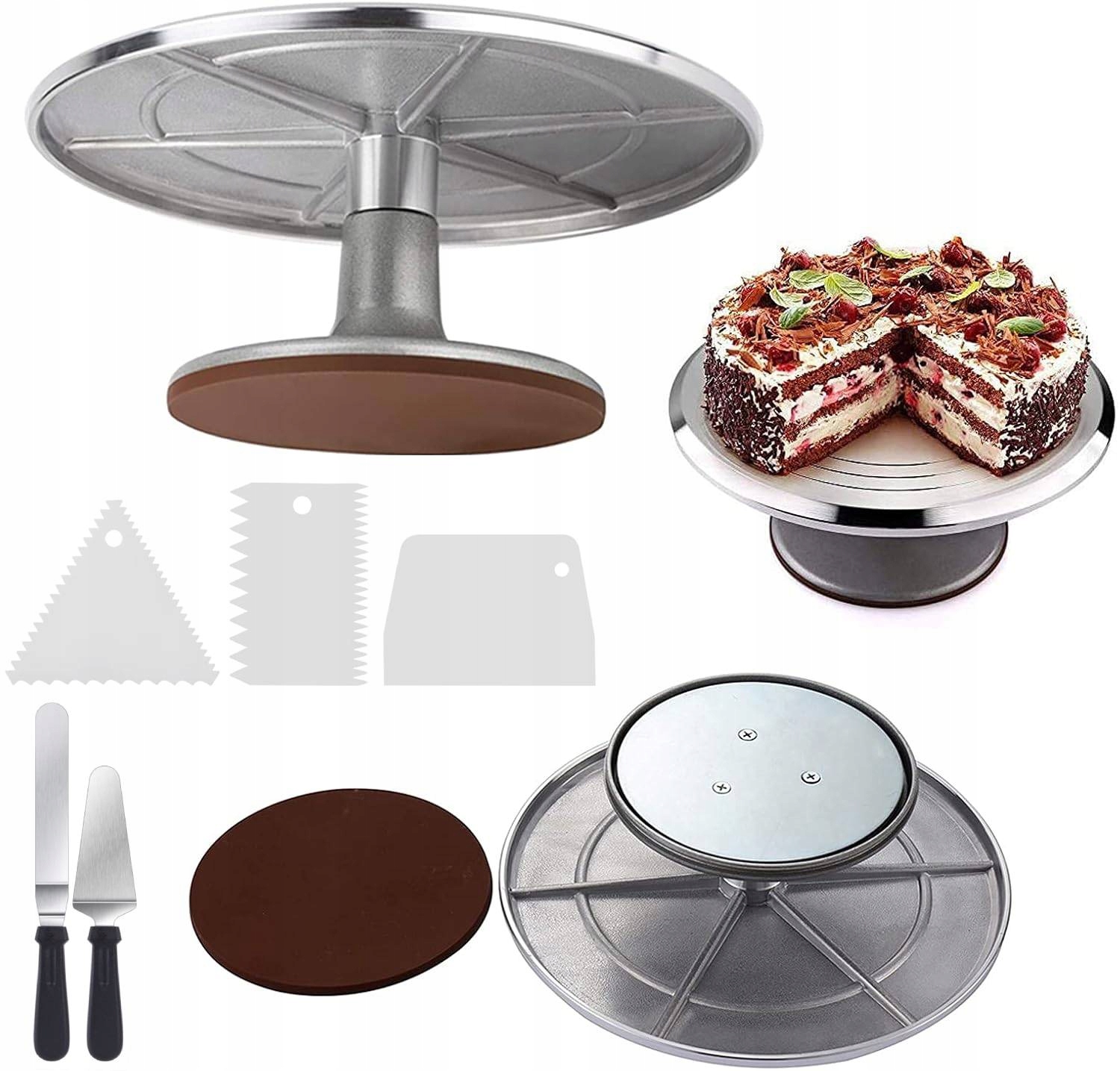 Kovový Profesionální Otočný Talíř Na Zdobení Dortů 30 CM Podnos