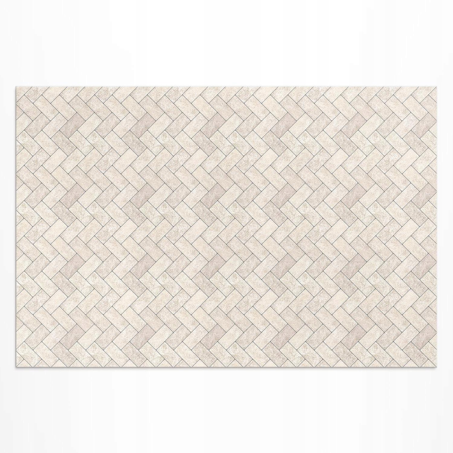 Vinylový Koberec na balkon Rozměr: 120 x 80 cm Kamenná jedle dlažební kostka