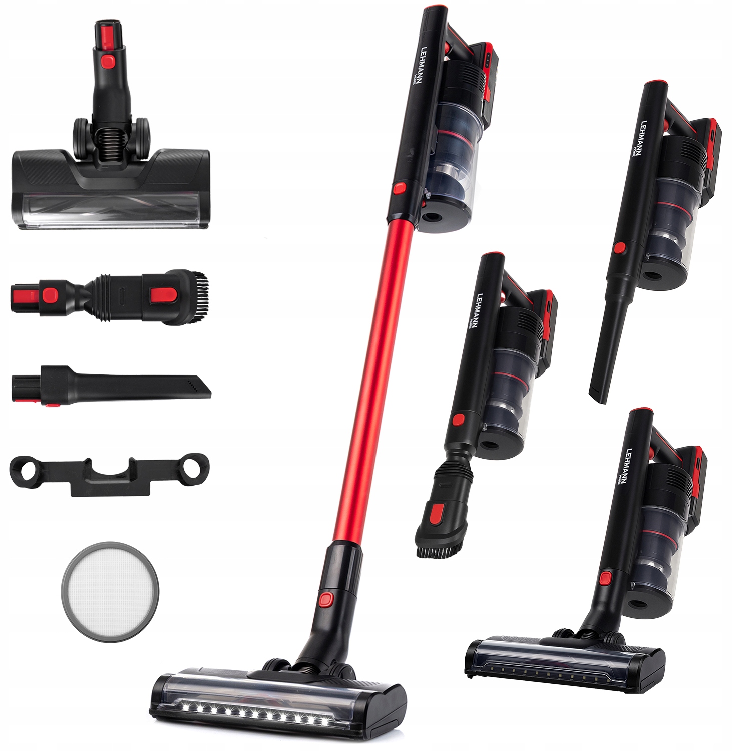 Odkurzacz Pionowy Bezprzewodowy Ręczny Lehmann Bezworkowy Akumulatorowy Led