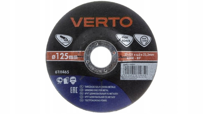 

Tarcza szlifierska do metalu 125 x 6.0 x 22.2 mm